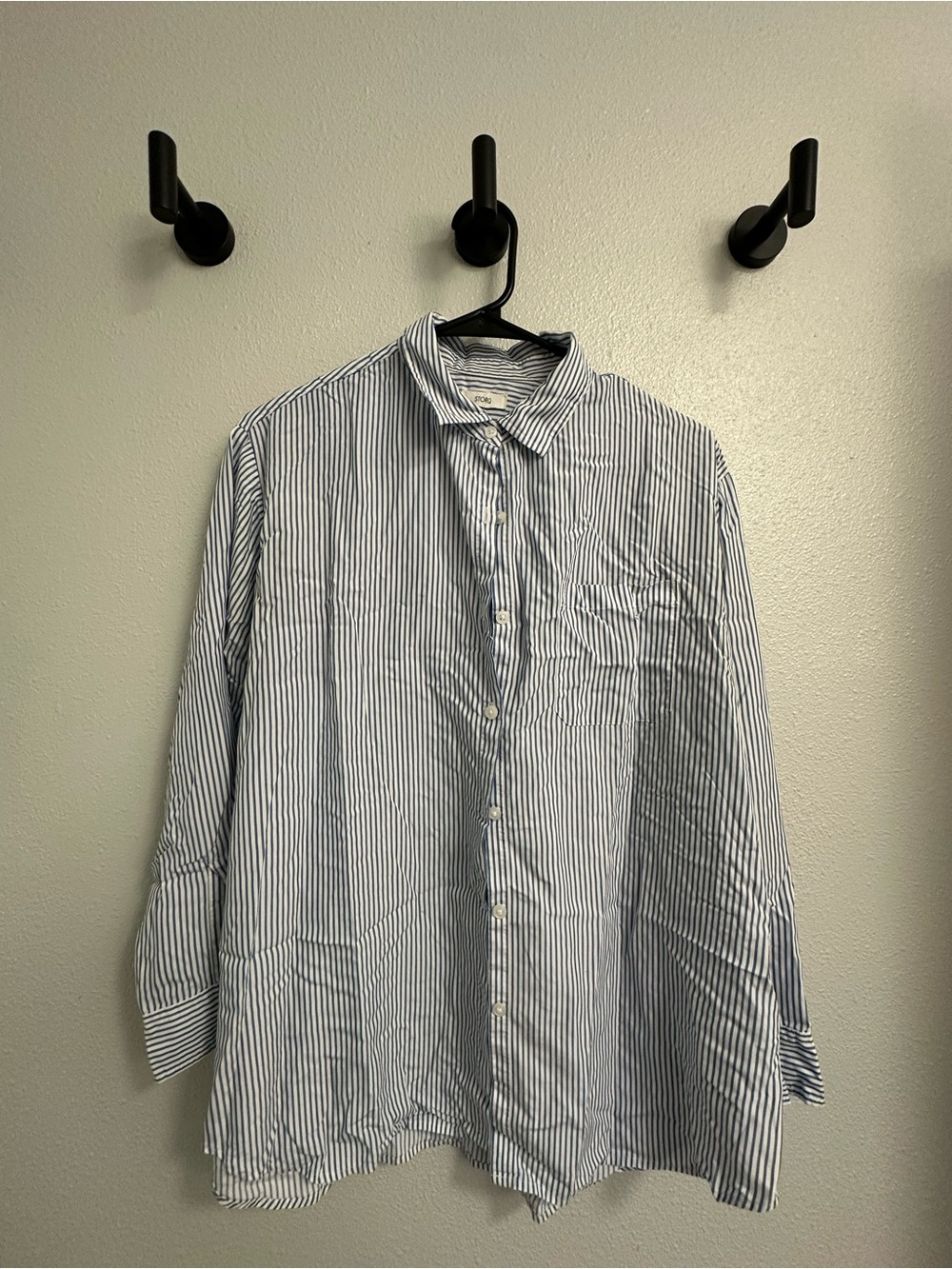 Women's Maternity Striped Button-Front Blouse